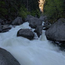 Vernal Fall - Looking up at Vernal Falls from the Vernal Falls Footbridge May 9th, 2025