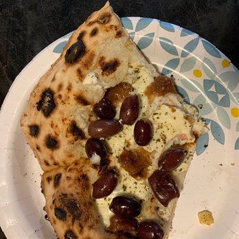 Pizza Paradise - Bianca pizza with black olives - Pizza Near Me - Boynton Beach, Florida Pizza Paradise - Bianca pizza with black olives - Pizza Near Me - Boynton Beach, Florida