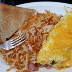 The Waffle Company - Denver omelet with a side of hash browns