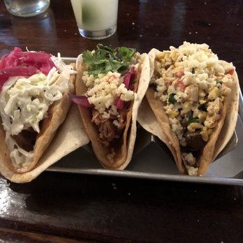 Agave & Rye - Covington - I got 3 tacos. I got one of beef, pork and chicken. Delicious! - Cocktail Bars Near Me - Covington, Kentucky