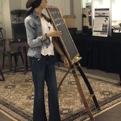 wine country furnishings - Mannequin loves the easel too!