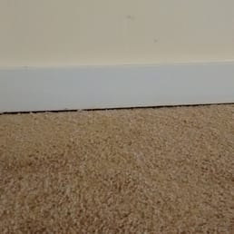 Obvious gap along baseboard.