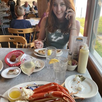 Breezeway Restaurant - Crab legs, seafood lasagna, hush puppies. Yum! - Seafood Near Me - Topsail Beach, North Carolina