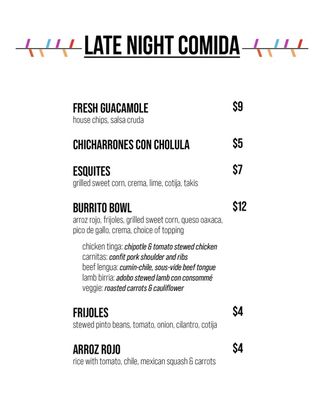 Menu photo 5 Las Almas Rotas Dallas, TX