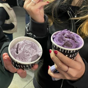Afters Ice Cream - Single scoop Jasmine Milk Tea and Ube Brownie. - Desserts Near Me - Pasadena, California Afters Ice Cream - Single scoop Jasmine Milk Tea and Ube Brownie. - Desserts Near Me - Pasadena, California