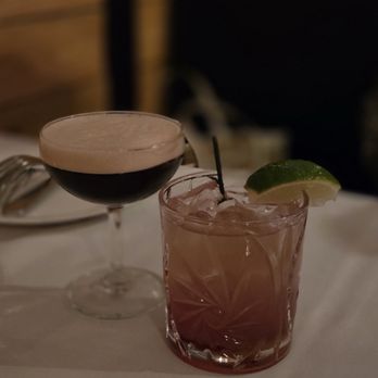 Osteria G - Espresso martini and a mocktail drink - Italian Near Me - Apex, North Carolina