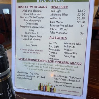 George's - Drink menu - Italian Near Me - Warrenton, North Carolina George's - Drink menu - Italian Near Me - Warrenton, North Carolina