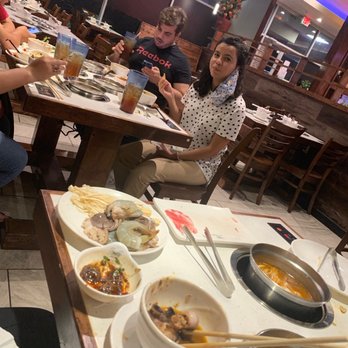 Go Shabu - Dining area. Larger party so we were seated in two tables. - Buffets Near Me - Houston, Texas