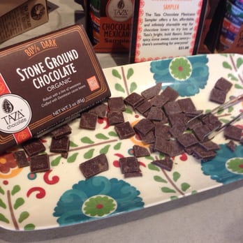 Taza Chocolate - Samples - Chocolatiers & Shops Near Me - Somerville, Massachusetts Taza Chocolate - Samples - Chocolatiers & Shops Near Me - Somerville, Massachusetts