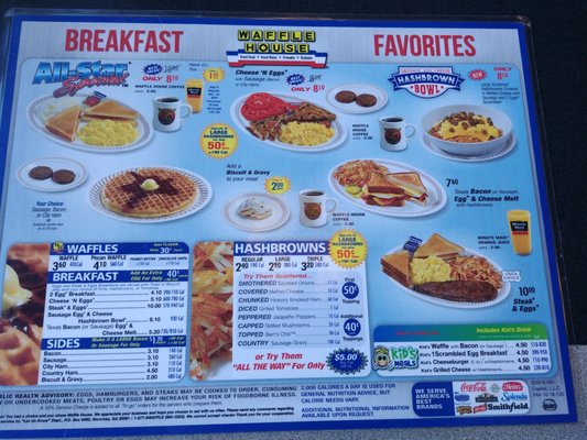 Menu photo 5 Waffle House Clermont, FL