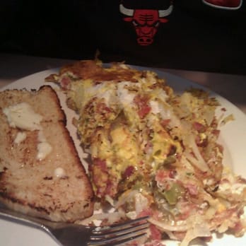 Franks Diner - Half garbage plate with bacon // Homemade toast - Diners Near Me - Kenosha, Wisconsin
