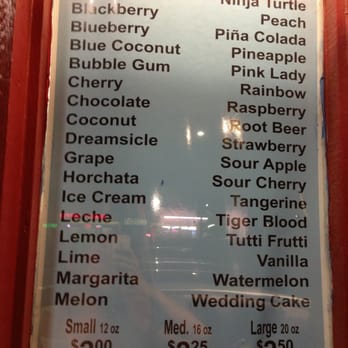 TC Shaved Ice - Shaved ice menu. - Ice Cream & Frozen Yogurt Near Me - Plano, Texas