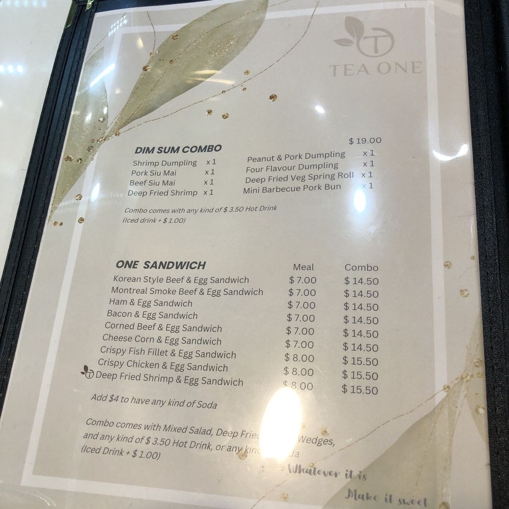 Tea One Bakery & Cafe - Dimsum and sandwich menu - Cafes Near Me - Mississauga, Ontario Tea One Bakery & Cafe - Dimsum and sandwich menu - Cafes Near Me - Mississauga, Ontario