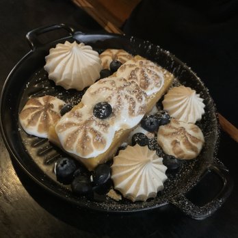 Lewis & Main - Lemon Meringue, with homemade lemon curd, blueberries, and homemade lemon square! - New American Near Me - Monroe, Washington