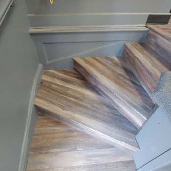 Premier Floor Covering - Staircase to stage. Done in a vinyl plank floor. - Carpeting Near Me - Grass Valley, California Premier Floor Covering - Staircase to stage. Done in a vinyl plank floor. - Carpeting Near Me - Grass Valley, California