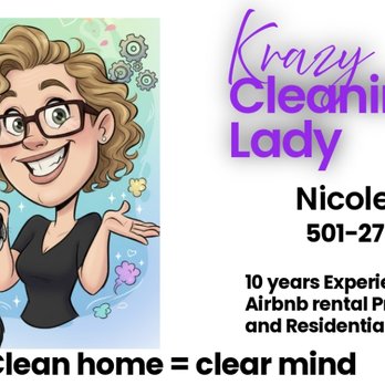 Krazy Cleaning Lady - Business card - Home Cleaning Near Me - Lake Hamilton, Arkansas Krazy Cleaning Lady - Business card - Home Cleaning Near Me - Lake Hamilton, Arkansas