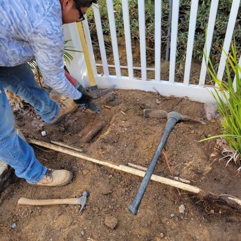 Gutierrez Quality Concrete - Clearing back and cutting roots - Masonry/Concrete Near Me