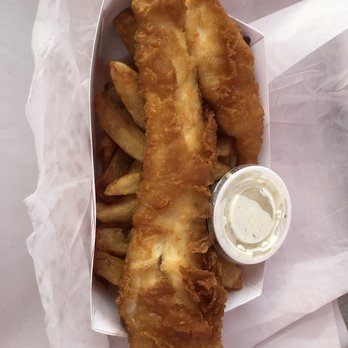 The CODfather Proper Fish & Chips - Half order of Fish & Chips with their amazing dill tarter sauce and vinegar not shown ;) - Fish & Chips Near Me - North Charleston, South Carolina The CODfather Proper Fish & Chips - Half order of Fish & Chips with their amazing dill tarter sauce and vinegar not shown ;) - Fish & Chips Near Me - North Charleston, South Carolina