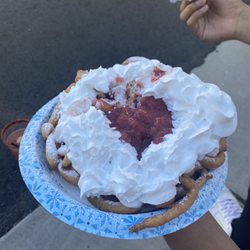 Tehachapi Farmer's Market - My daughter and her boyfriend have been craving funnel cake. Very happy to see they have them here