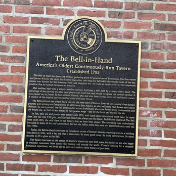 The Bell In Hand - History of the Bell - Lounges Near Me - Boston, Massachusetts