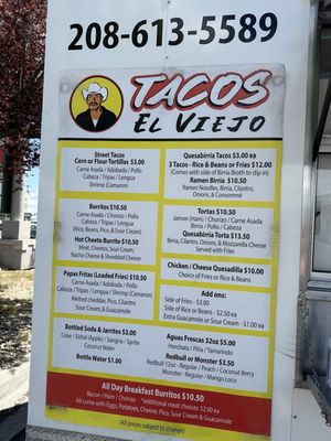 Menu photo 1 Tacos El Viejo Twin Falls, ID Menu photo 1 Tacos El Viejo Twin Falls, ID