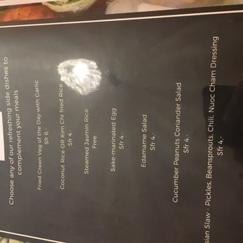 Knock on Wood - Menu sides - Vietnamese Near Me - Basel, BS