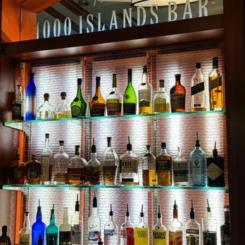 Seaway Grille - a display of liquor bottles - New American Near Me - Clayton, New York