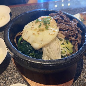 Soban Korean Cuisine - Dolsot (stone bowl) Bi Bim Bap with beef - Korean Near Me - Petaluma, California Soban Korean Cuisine - Dolsot (stone bowl) Bi Bim Bap with beef - Korean Near Me - Petaluma, California