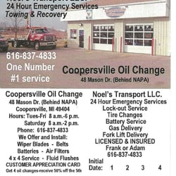 Coopersville Oil Change