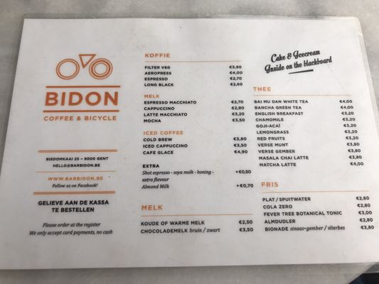 Menu photo 2 Bidon Ghent, VOV