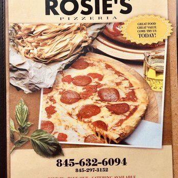 Rosie's Pizzeria - June 2026 - menu cover - Pizza Near Me - Wappingers, New York Rosie's Pizzeria - June 2026 - menu cover - Pizza Near Me - Wappingers, New York
