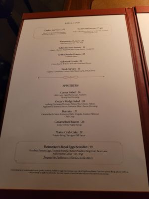 Menu photo 2 Delmonico's New York, NY Menu photo 2 Delmonico's New York, NY