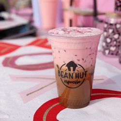 Bean Hut Espresso - Iced Americano with Raspberry Cold Foam