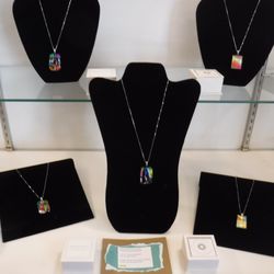 Kari's Treasure Trove - Dichroic Glass Pendants by Abhilasha Natarajan