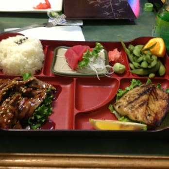 Sushi King - Dinner Bento Box with Beef Teriyaki, Saba Fish, Tuna Sashimi, Rice, and Edamame. - Sushi Bars Near Me - Fairfield, California Sushi King - Dinner Bento Box with Beef Teriyaki, Saba Fish, Tuna Sashimi, Rice, and Edamame. - Sushi Bars Near Me - Fairfield, California