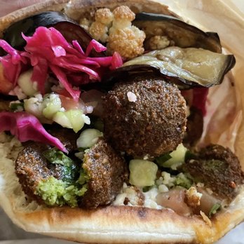 Jerusalem Chicken - Falafel pita - Mediterranean Near Me - Los Angeles, California