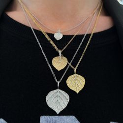 Jack Sutton Royal Street - Handcrafted 18 karat gold aspen leaf collection.