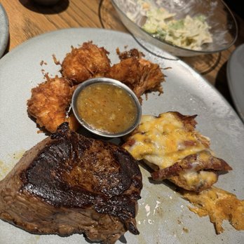 Outback Steakhouse - Sirloin and Alice Springs Chicken (missing shrooms and sauce) combo, add coconut shrimp - Steakhouses Near Me - Madison, Alabama Outback Steakhouse - Sirloin and Alice Springs Chicken (missing shrooms and sauce) combo, add coconut shrimp - Steakhouses Near Me - Madison, Alabama