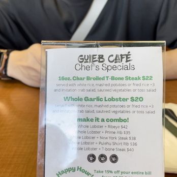 Guieb Cafe - Happy hour and chef's specials - New American Near Me - Honolulu, Hawaii Guieb Cafe - Happy hour and chef's specials - New American Near Me - Honolulu, Hawaii
