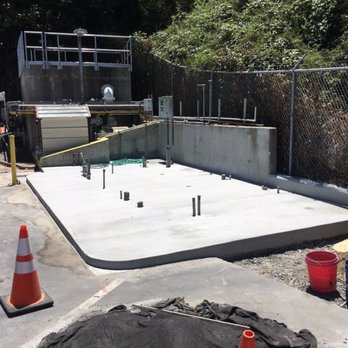 DV Electric - Finished result of foundation with all pipes in correct location. Job located at Santa Cruz water facility - Electricians Near Me