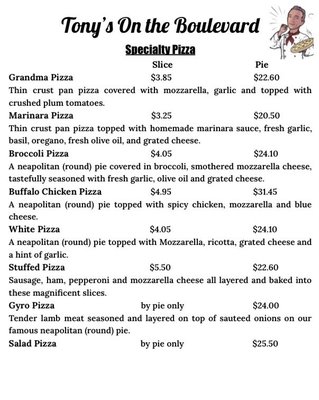 Menu photo 5 Tony’s On The Boulevard Sound Beach, NY