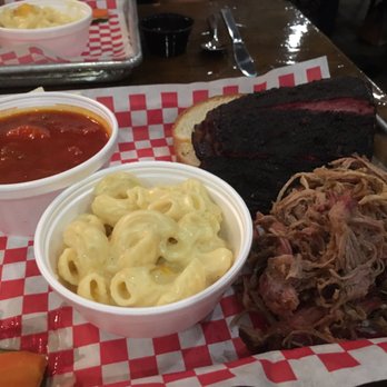 Woodstack BBQ Tavern - Two meat platter with ribs and pulled pork - Barbeque Near Me - Valdosta, Georgia Woodstack BBQ Tavern - Two meat platter with ribs and pulled pork - Barbeque Near Me - Valdosta, Georgia