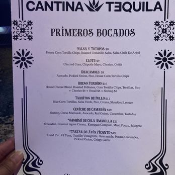Cantina Tequila - Appetizer Menu - Mexican Near Me - Henderson, Nevada
