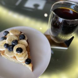 Trail Coffee Lodi - Sweet toast with a raspberry pour over coffee