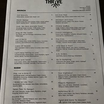 Thrive - Menu - Cocktail Bars Near Me - Orlando, Florida Thrive - Menu - Cocktail Bars Near Me - Orlando, Florida