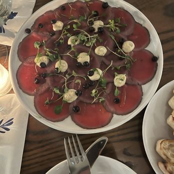 Olive + Oak - venison carpaccio - Wine Bars Near Me - Saint Louis, Missouri Olive + Oak - venison carpaccio - Wine Bars Near Me - Saint Louis, Missouri
