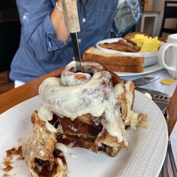 Railway Cafe - Their signature Cinnamon Roll, - Breakfast & Brunch Near Me - Winsted, Connecticut