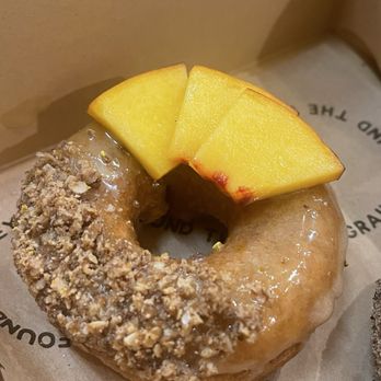 Holey Grail Donuts - Peach Donut - Donuts Near Me - Long Beach, California Holey Grail Donuts - Peach Donut - Donuts Near Me - Long Beach, California