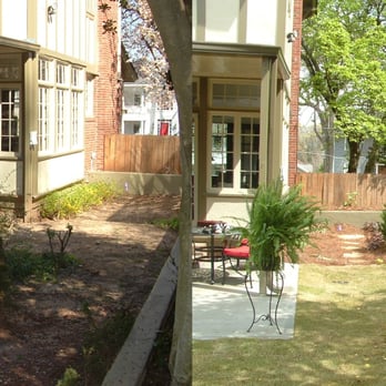 Bailey Construction & Landscaping - This is a before & after photo of a backyard makeover in Atlanta, Ga.  This entire backyard was removed and replaced with new... - Landscaping Near Me - Loganville, Georgia