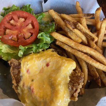 Henry's Northeast - Carolina Chicken sandwich (without bacon) and fries - American Near Me - Columbia, South Carolina Henry's Northeast - Carolina Chicken sandwich (without bacon) and fries - American Near Me - Columbia, South Carolina